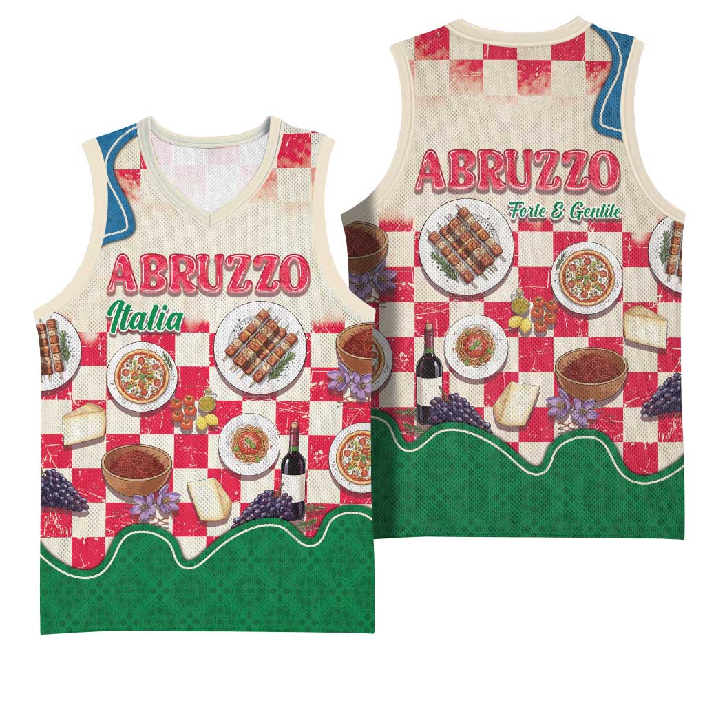 Italy Abruzzo Basketball Jersey Specialty Flavors Retro Style