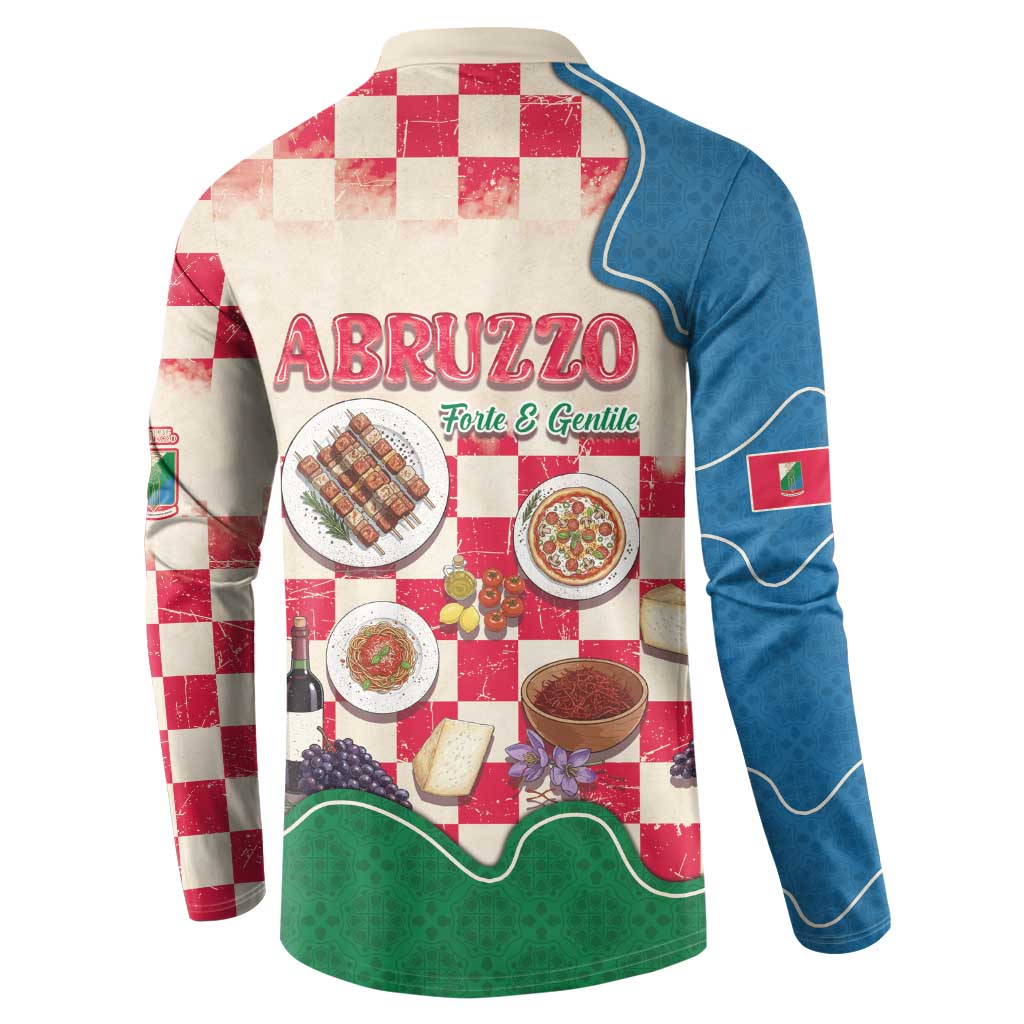 Italy Abruzzo Button Sweatshirt Specialty Flavors Retro Style