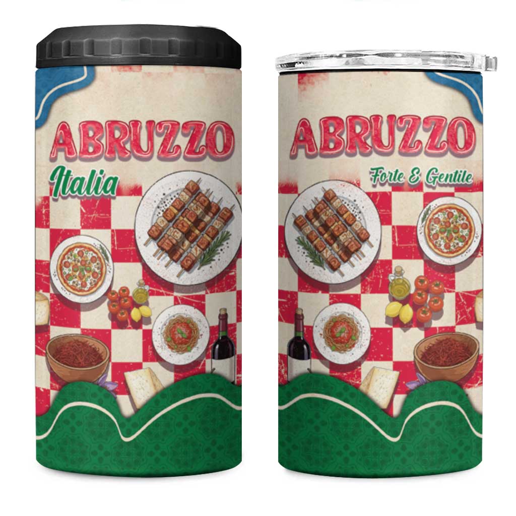 Italy Abruzzo 4 in 1 Can Cooler Tumbler Specialty Flavors Retro Style
