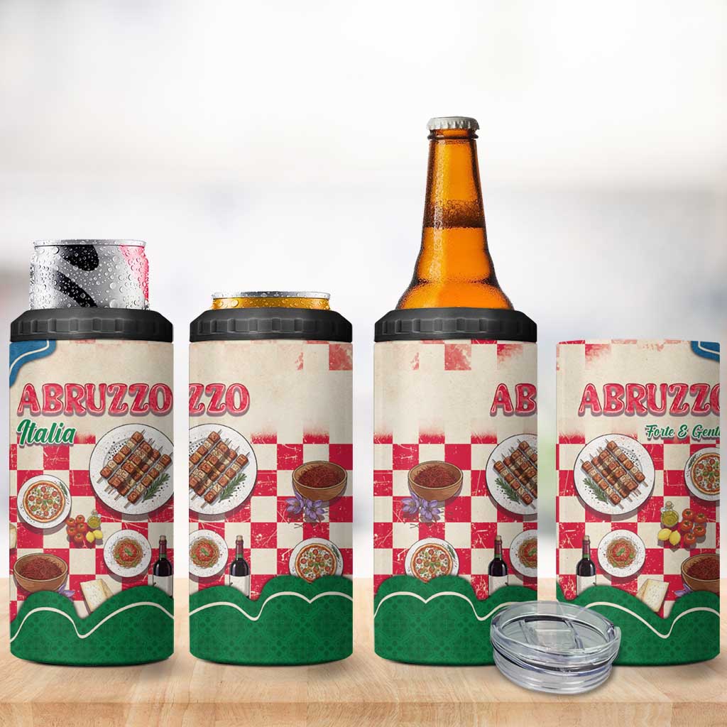 Italy Abruzzo 4 in 1 Can Cooler Tumbler Specialty Flavors Retro Style