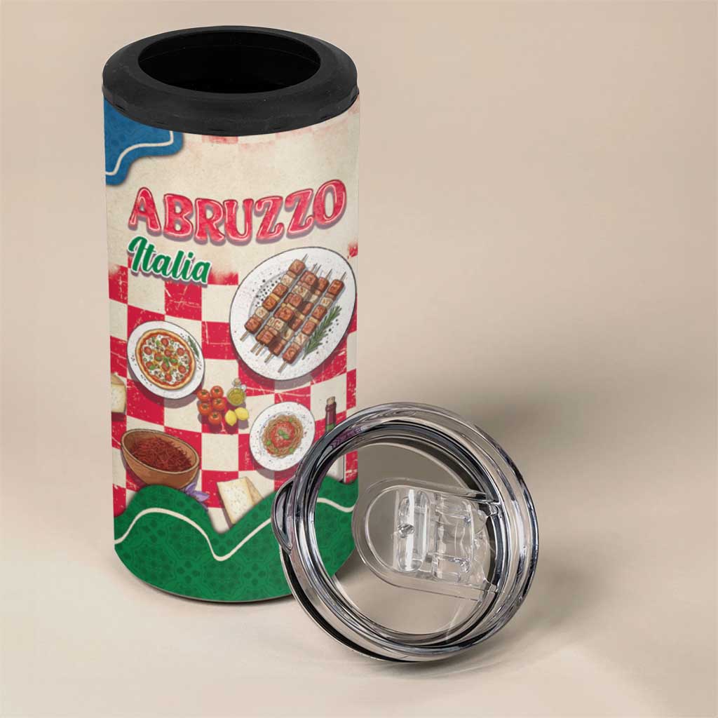 Italy Abruzzo 4 in 1 Can Cooler Tumbler Specialty Flavors Retro Style