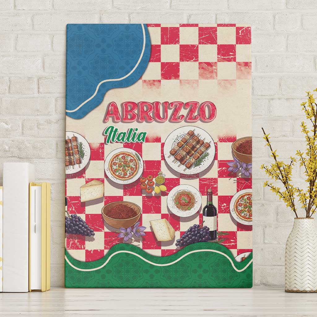 Italy Abruzzo Canvas Wall Art Specialty Flavors Retro Style
