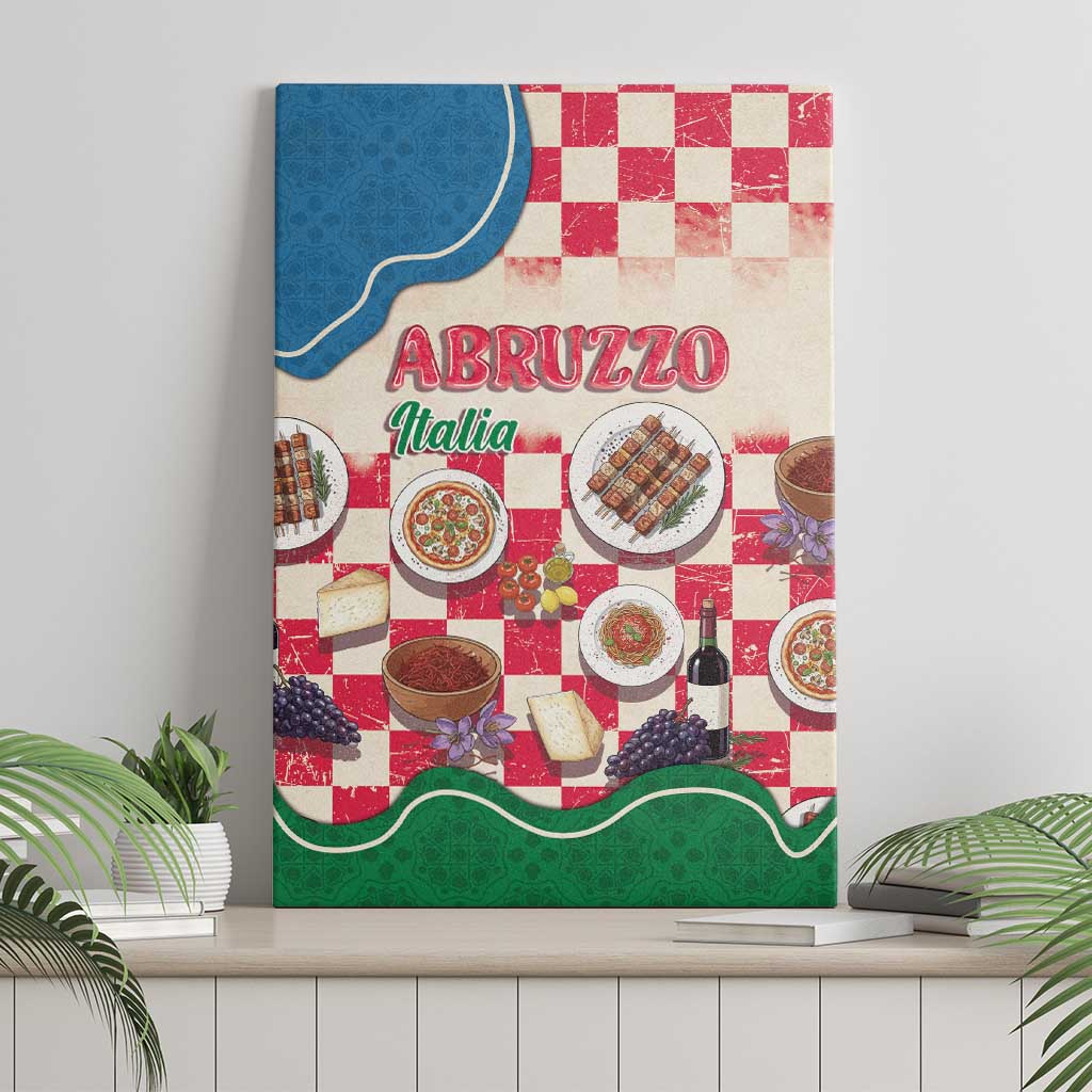 Italy Abruzzo Canvas Wall Art Specialty Flavors Retro Style