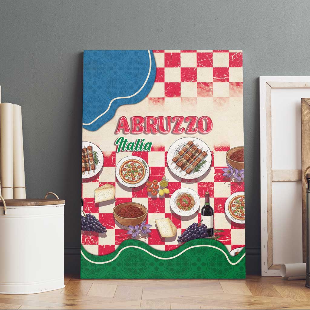 Italy Abruzzo Canvas Wall Art Specialty Flavors Retro Style