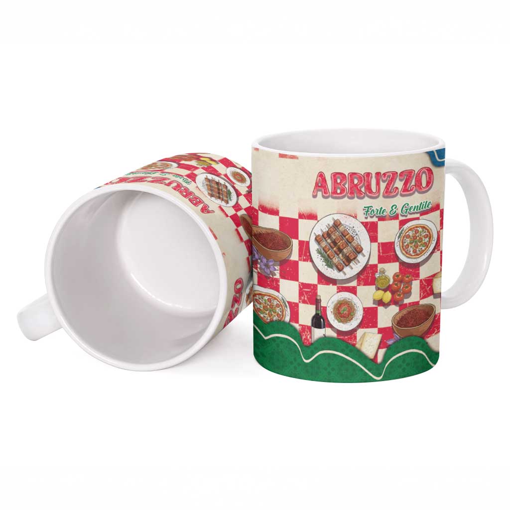 Italy Abruzzo Ceramic Mug Specialty Flavors Retro Style