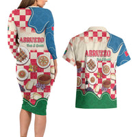 Italy Abruzzo Couples Matching Long Sleeve Bodycon Dress and Hawaiian Shirt Specialty Flavors Retro Style