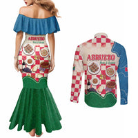 Italy Abruzzo Couples Matching Mermaid Dress and Long Sleeve Button Shirt Specialty Flavors Retro Style