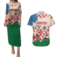 Italy Abruzzo Couples Matching Puletasi and Hawaiian Shirt Specialty Flavors Retro Style