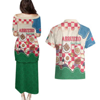 Italy Abruzzo Couples Matching Puletasi and Hawaiian Shirt Specialty Flavors Retro Style