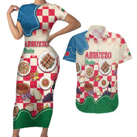 Italy Abruzzo Couples Matching Short Sleeve Bodycon Dress and Hawaiian Shirt Specialty Flavors Retro Style