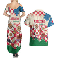 Italy Abruzzo Couples Matching Summer Maxi Dress and Hawaiian Shirt Specialty Flavors Retro Style