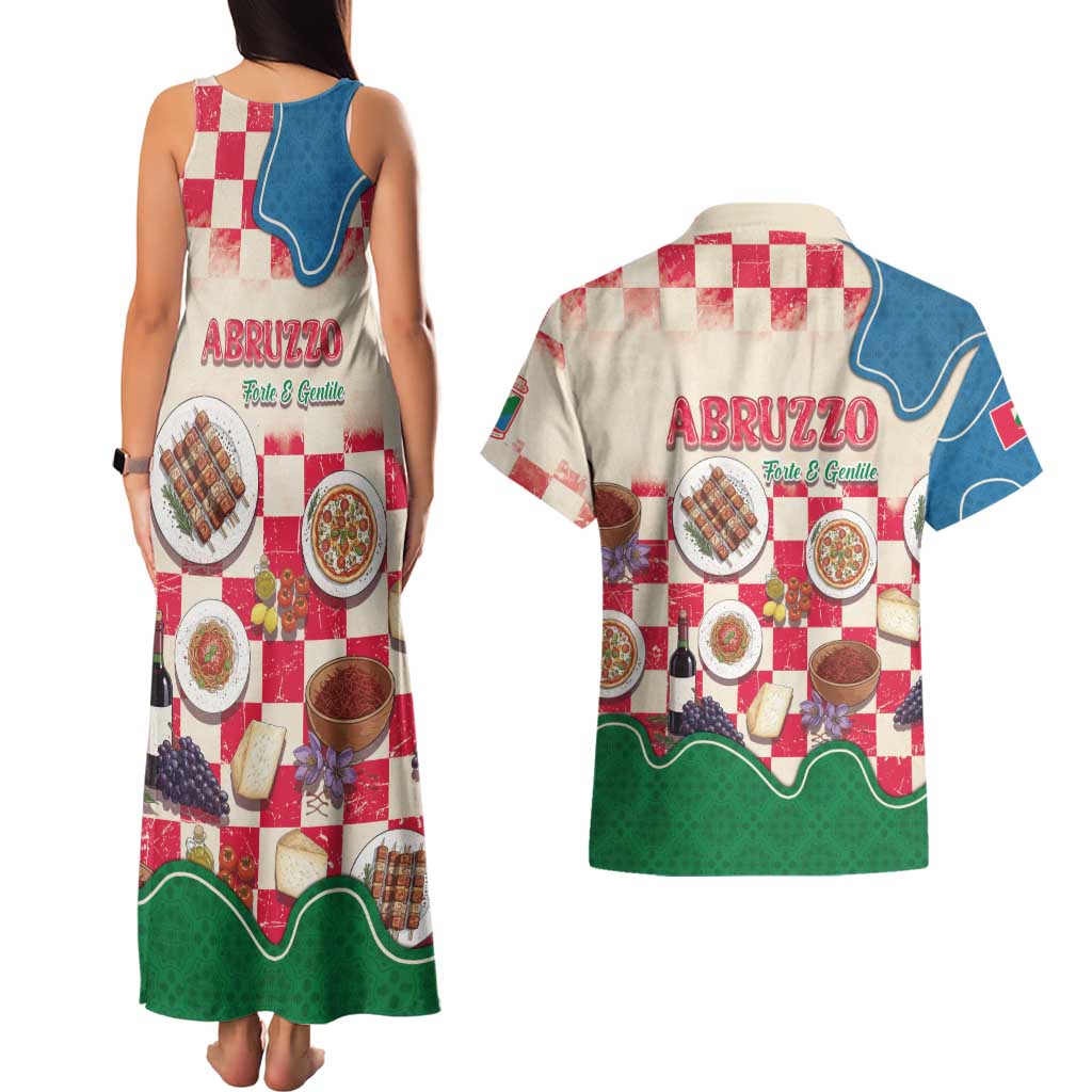 Italy Abruzzo Couples Matching Tank Maxi Dress and Hawaiian Shirt Specialty Flavors Retro Style