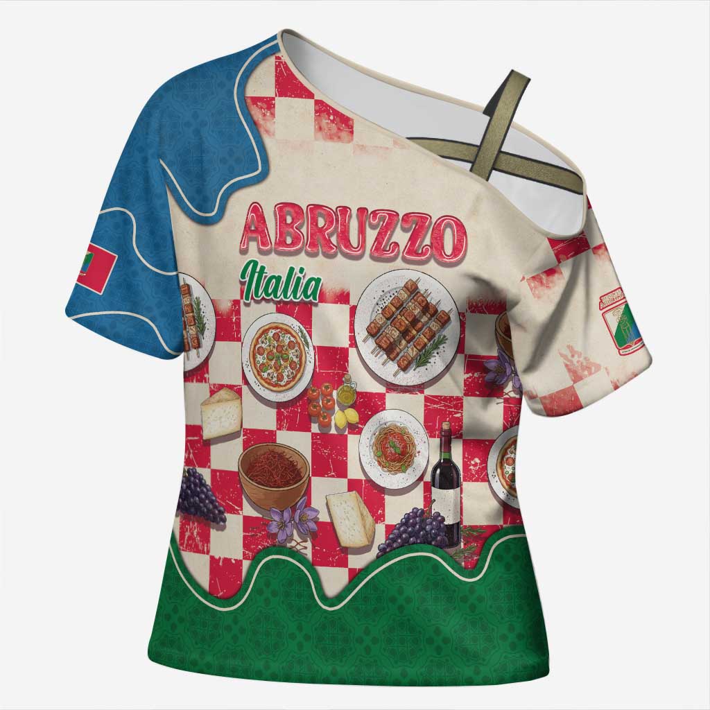 Italy Abruzzo Cross Shoulder Shirt Specialty Flavors Retro Style