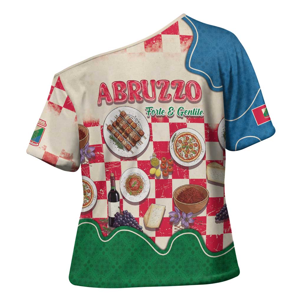 Italy Abruzzo Cross Shoulder Shirt Specialty Flavors Retro Style