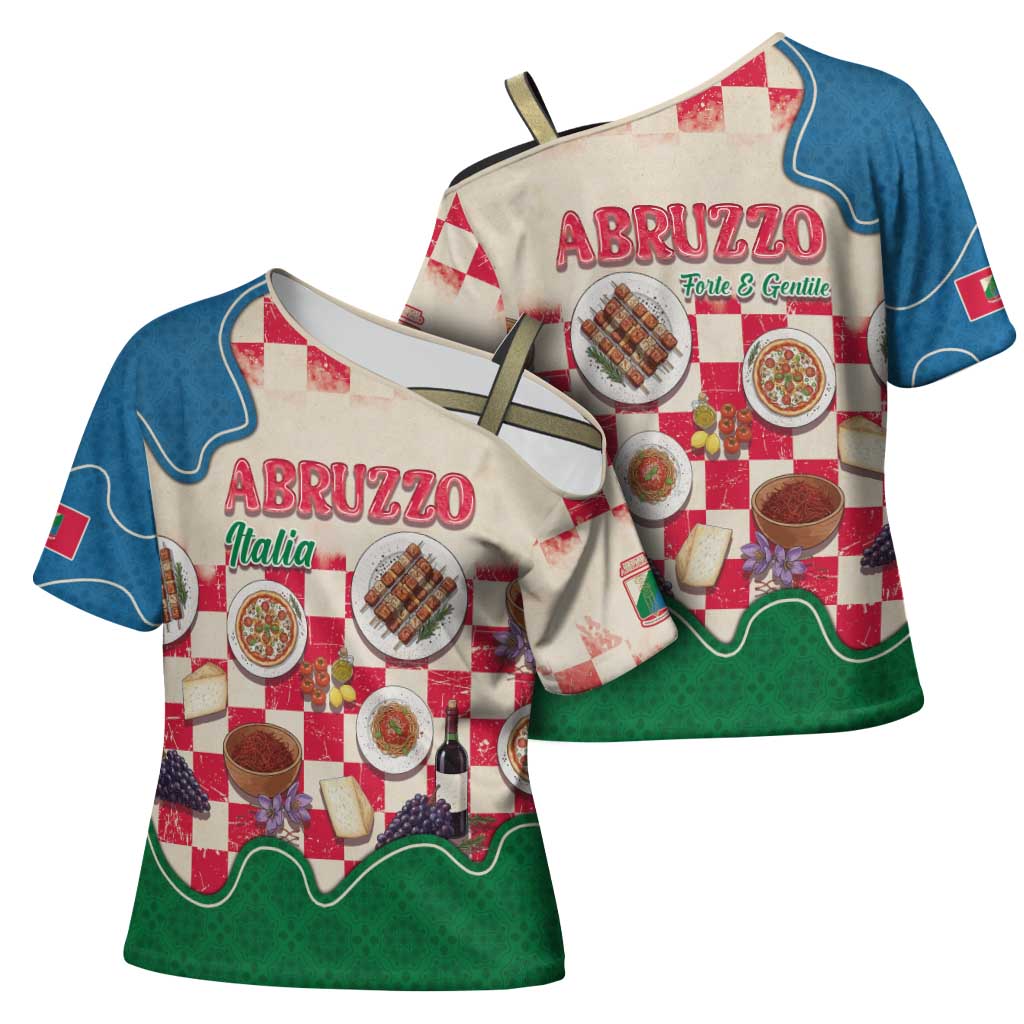 Italy Abruzzo Cross Shoulder Shirt Specialty Flavors Retro Style