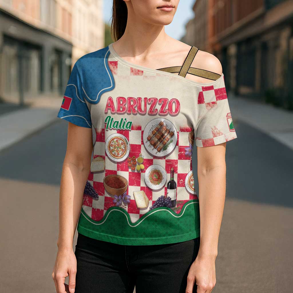 Italy Abruzzo Cross Shoulder Shirt Specialty Flavors Retro Style