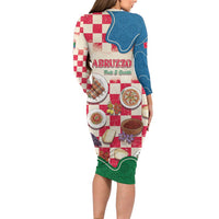 Italy Abruzzo Family Matching Long Sleeve Bodycon Dress and Hawaiian Shirt Specialty Flavors Retro Style