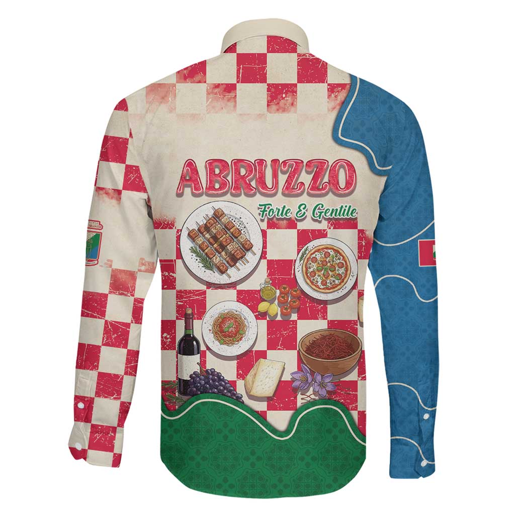 Italy Abruzzo Family Matching Off The Shoulder Long Sleeve Dress and Hawaiian Shirt Specialty Flavors Retro Style