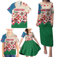 Italy Abruzzo Family Matching Puletasi and Hawaiian Shirt Specialty Flavors Retro Style