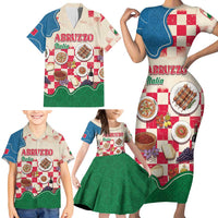 Italy Abruzzo Family Matching Short Sleeve Bodycon Dress and Hawaiian Shirt Specialty Flavors Retro Style