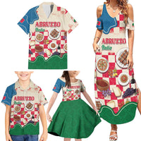 Italy Abruzzo Family Matching Summer Maxi Dress and Hawaiian Shirt Specialty Flavors Retro Style