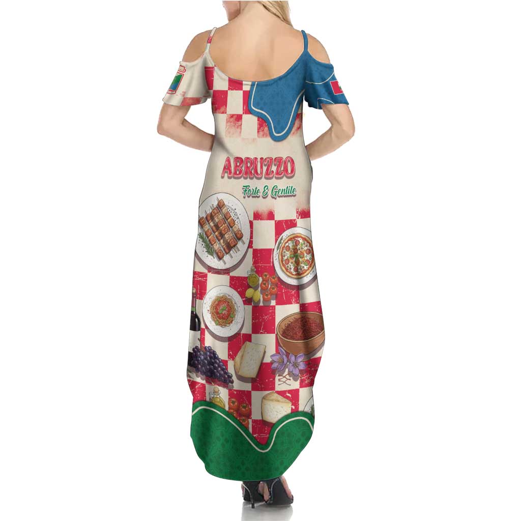 Italy Abruzzo Family Matching Summer Maxi Dress and Hawaiian Shirt Specialty Flavors Retro Style