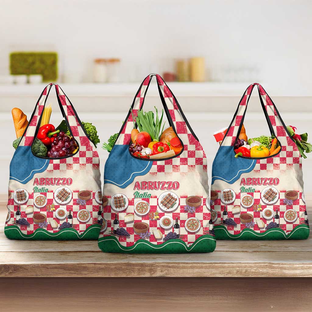 Italy Abruzzo Grocery Bag Specialty Flavors Retro Style