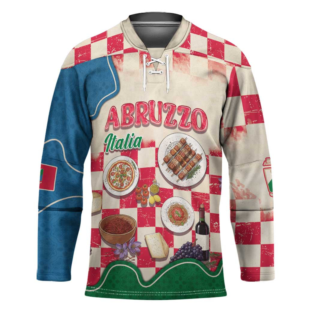 Italy Abruzzo Hockey Jersey Specialty Flavors Retro Style