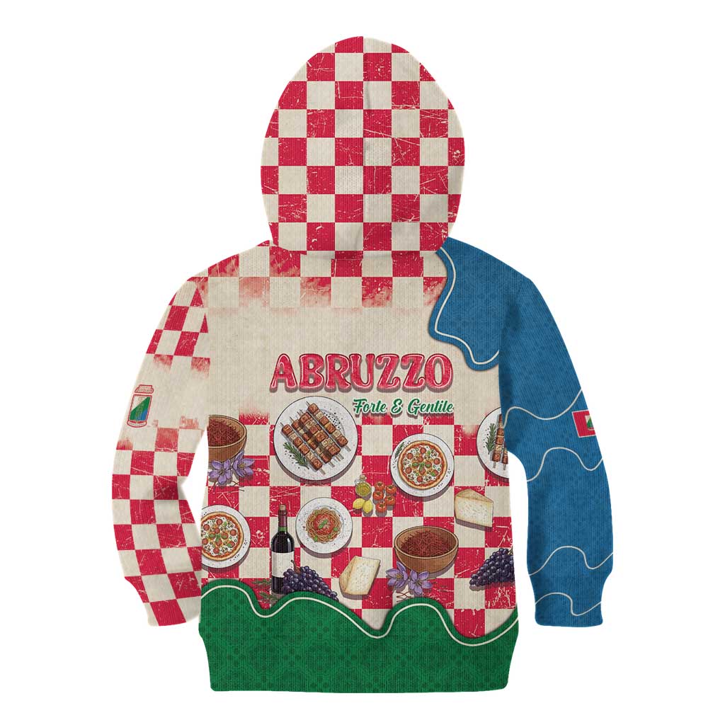 Italy Abruzzo Kid Hoodie Specialty Flavors Retro Style