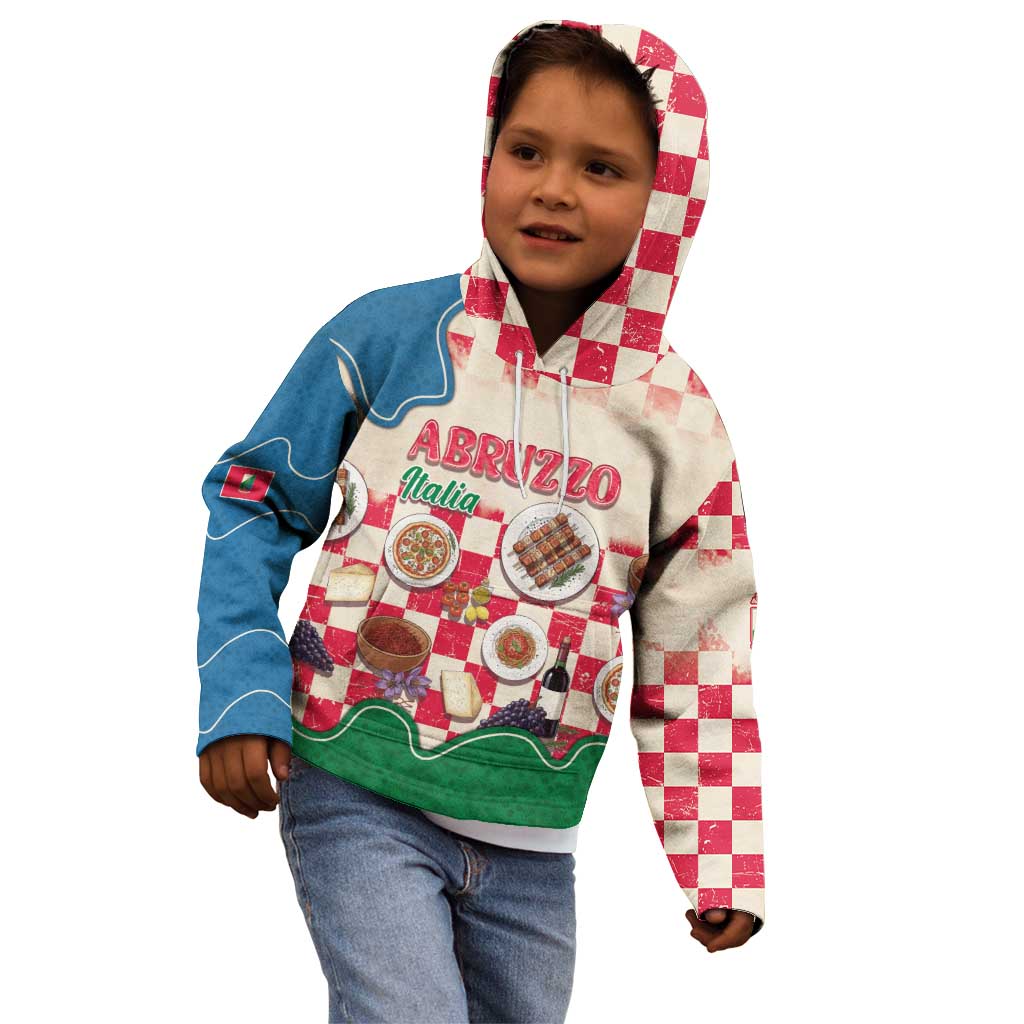 Italy Abruzzo Kid Hoodie Specialty Flavors Retro Style