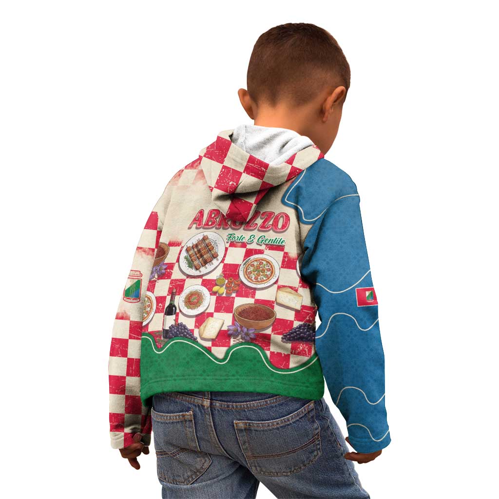 Italy Abruzzo Kid Hoodie Specialty Flavors Retro Style