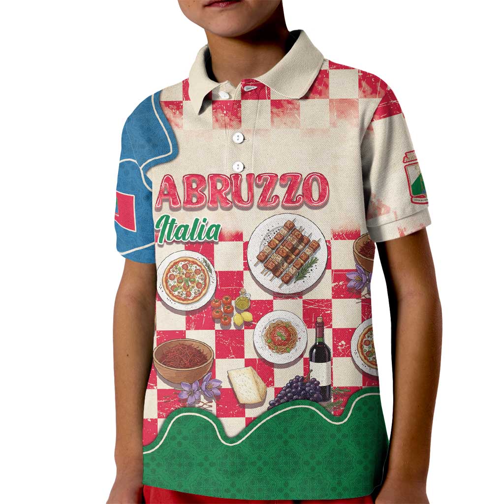 Italy Abruzzo Kid Polo Shirt Specialty Flavors Retro Style