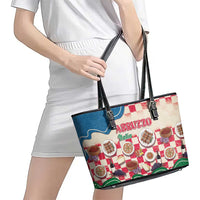 Italy Abruzzo Leather Tote Bag Specialty Flavors Retro Style