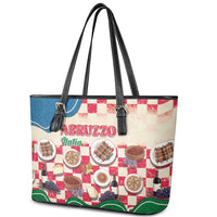 Italy Abruzzo Leather Tote Bag Specialty Flavors Retro Style