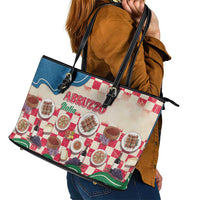 Italy Abruzzo Leather Tote Bag Specialty Flavors Retro Style