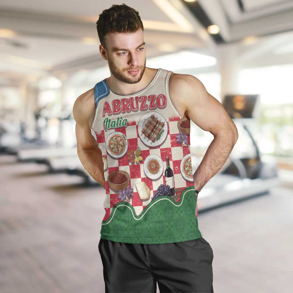 Italy Abruzzo Men Tank Top Specialty Flavors Retro Style