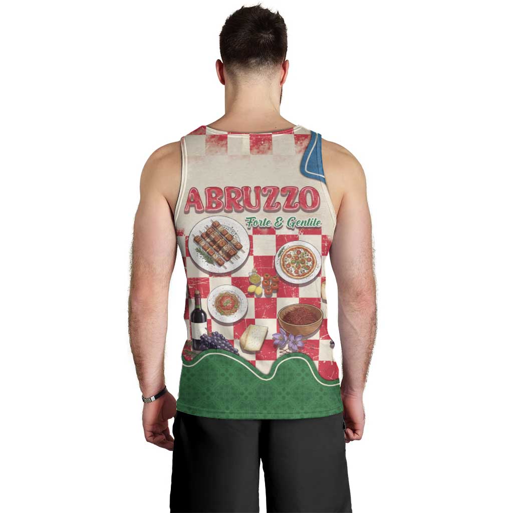 Italy Abruzzo Men Tank Top Specialty Flavors Retro Style