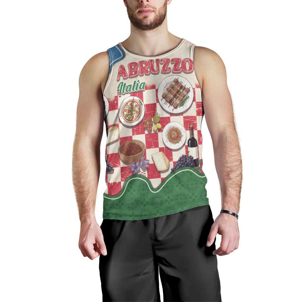 Italy Abruzzo Men Tank Top Specialty Flavors Retro Style