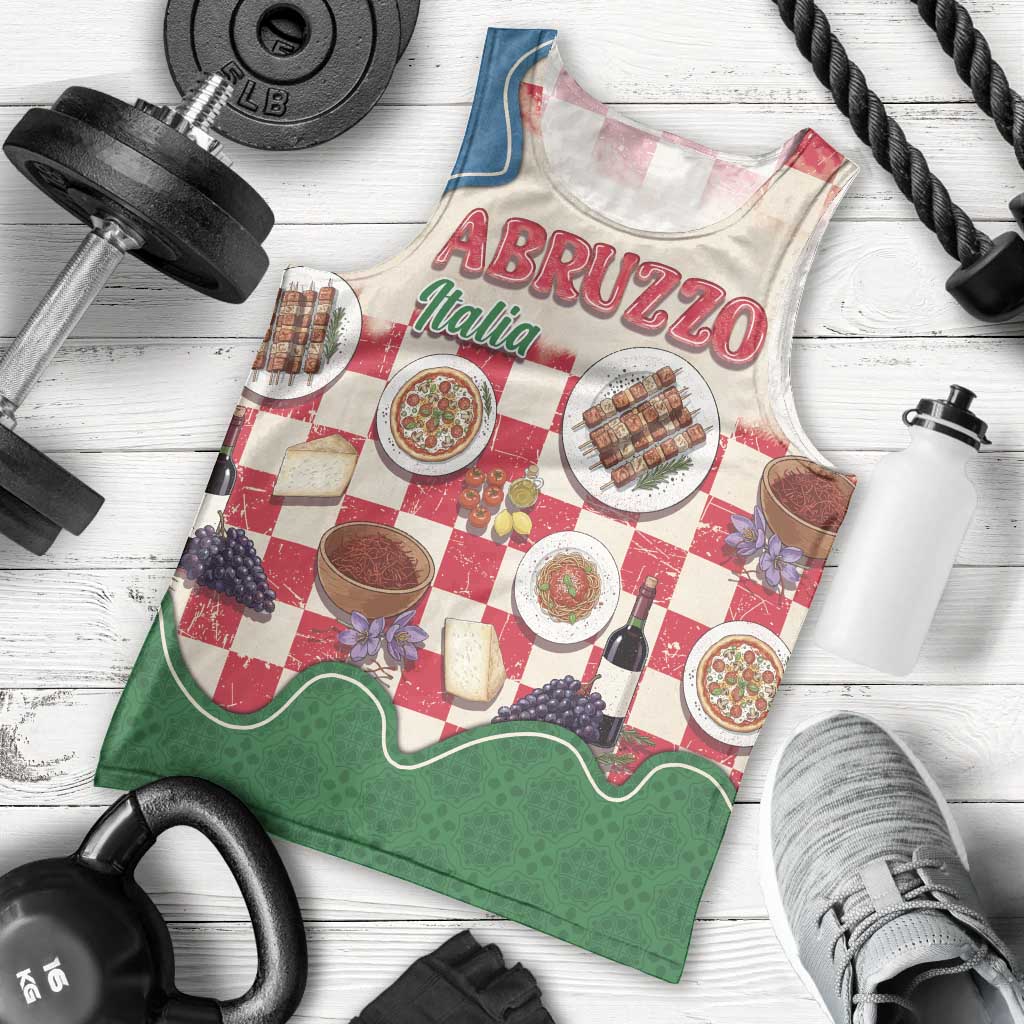 Italy Abruzzo Men Tank Top Specialty Flavors Retro Style