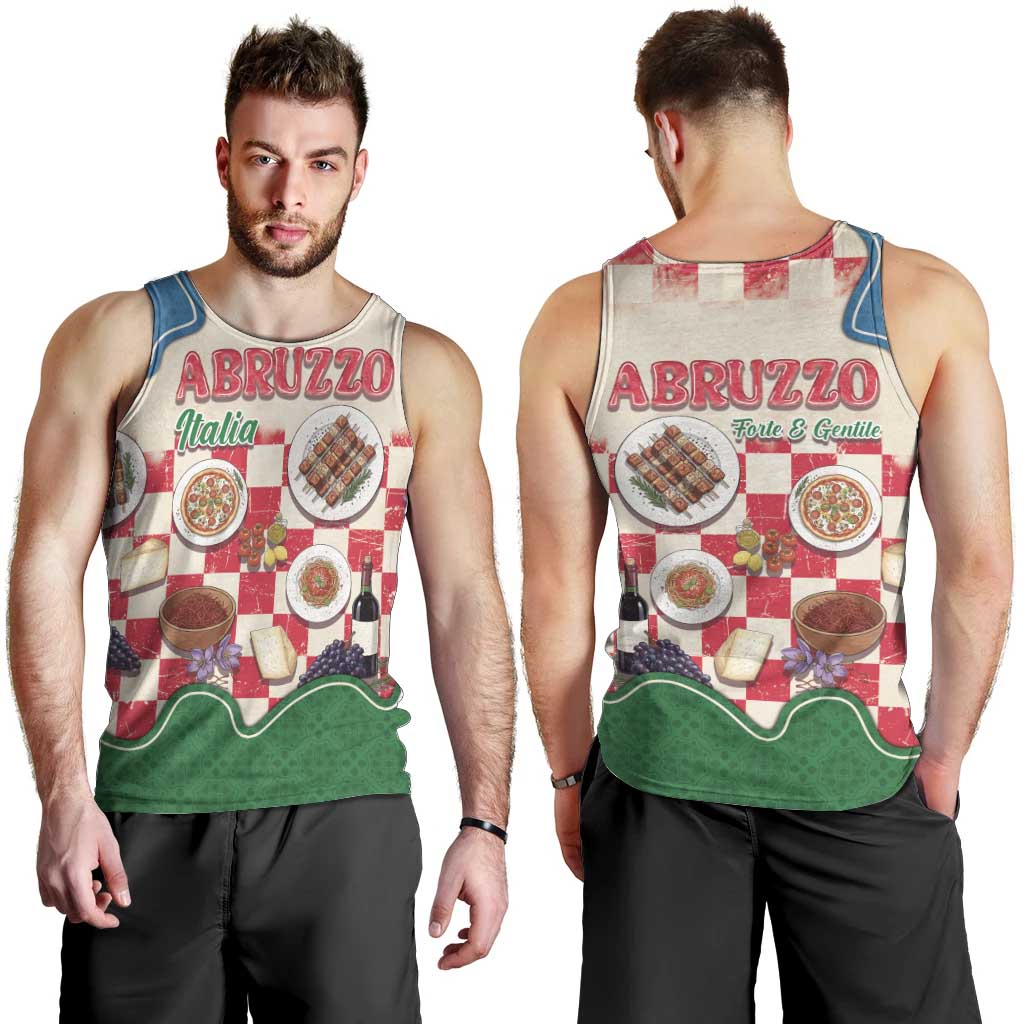 Italy Abruzzo Men Tank Top Specialty Flavors Retro Style