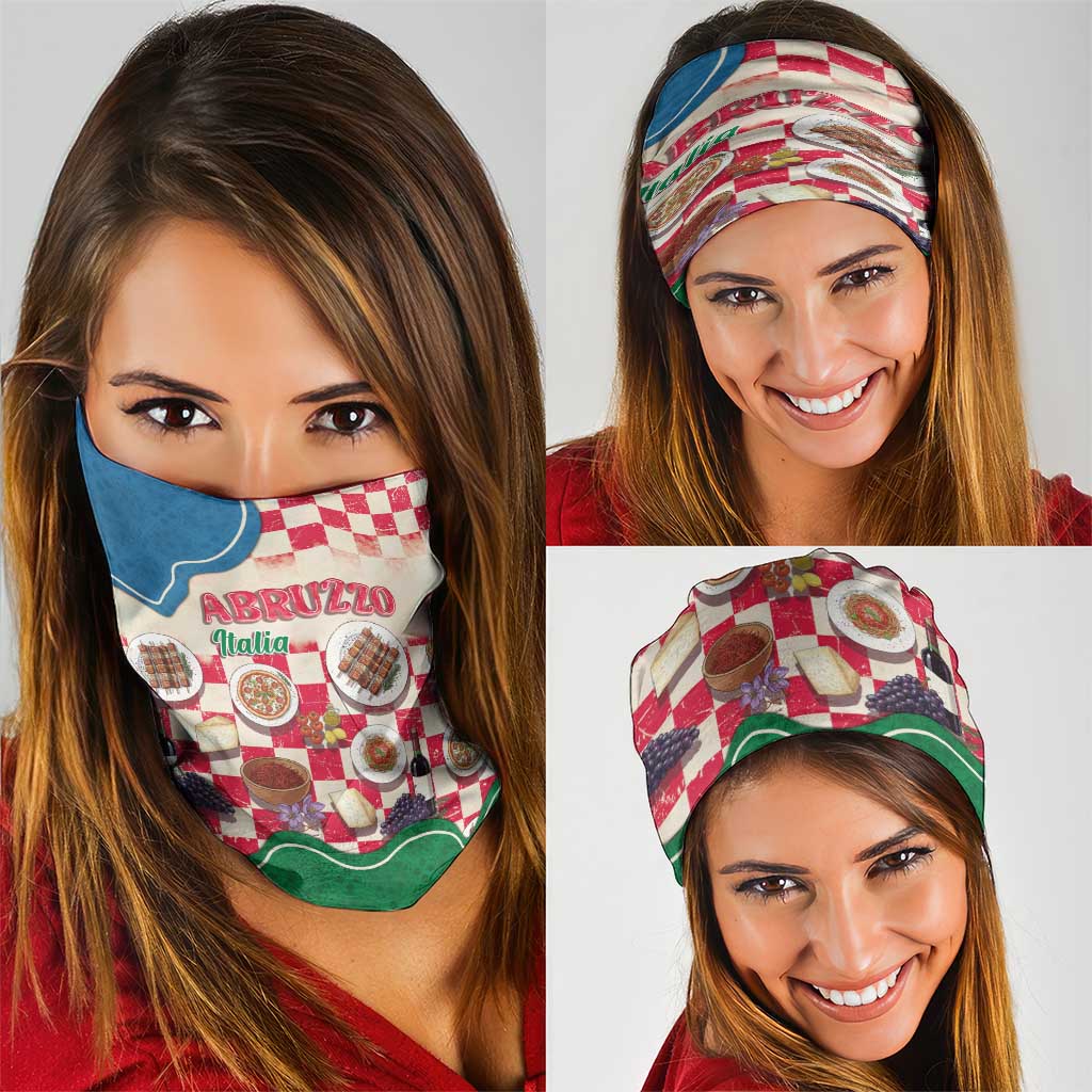 Italy Abruzzo Neck Gaiter Specialty Flavors Retro Style