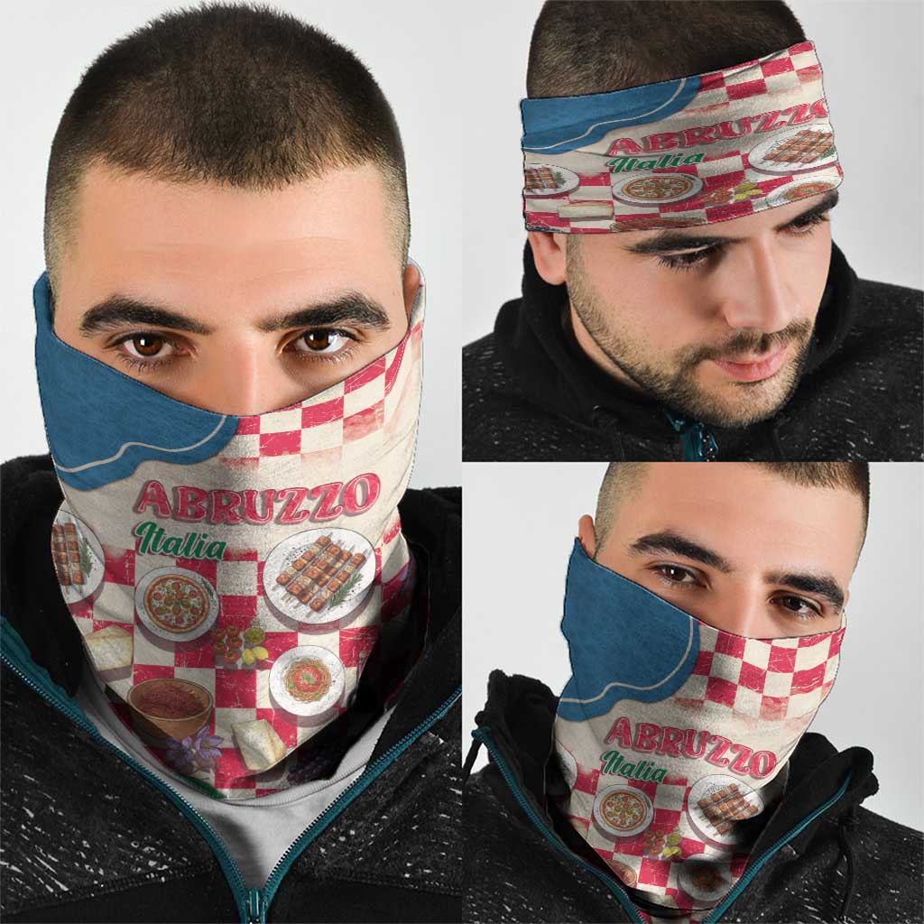 Italy Abruzzo Neck Gaiter Specialty Flavors Retro Style
