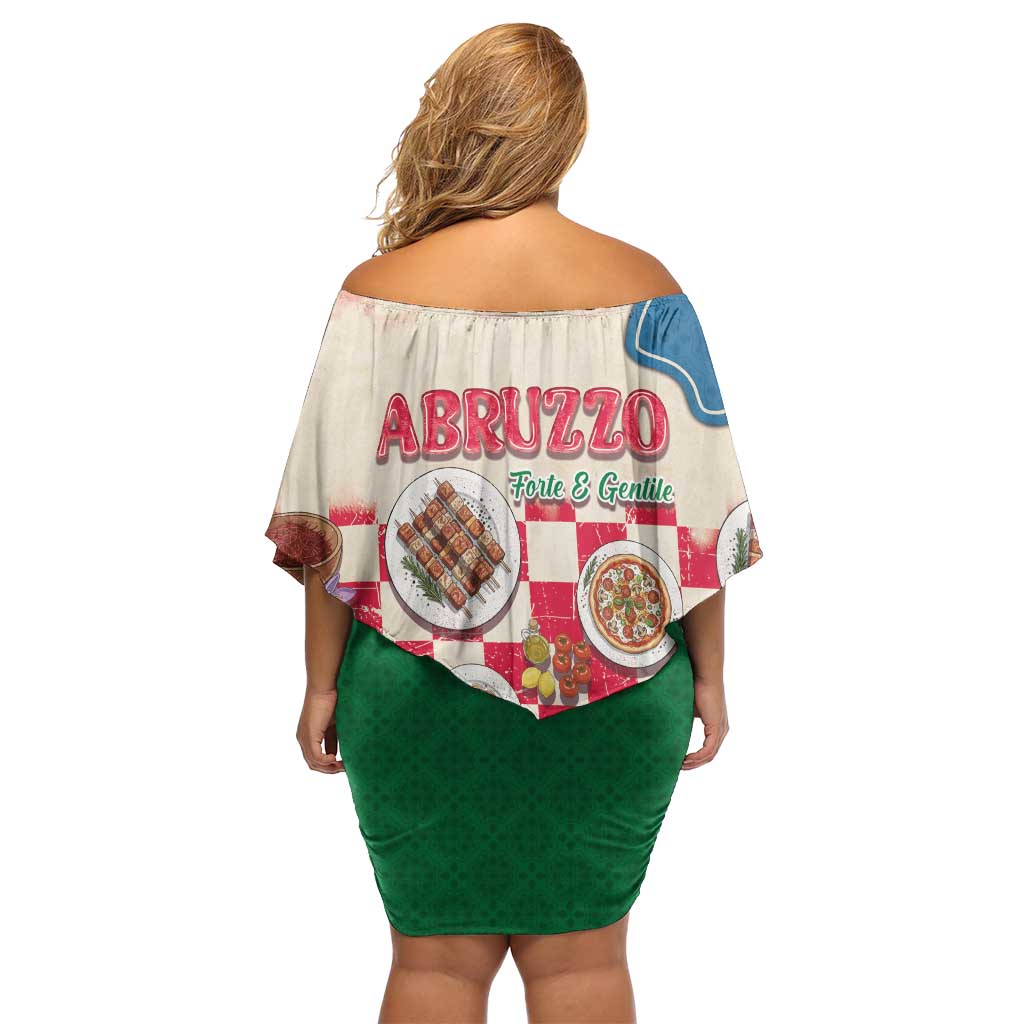 Italy Abruzzo Off Shoulder Short Dress Specialty Flavors Retro Style