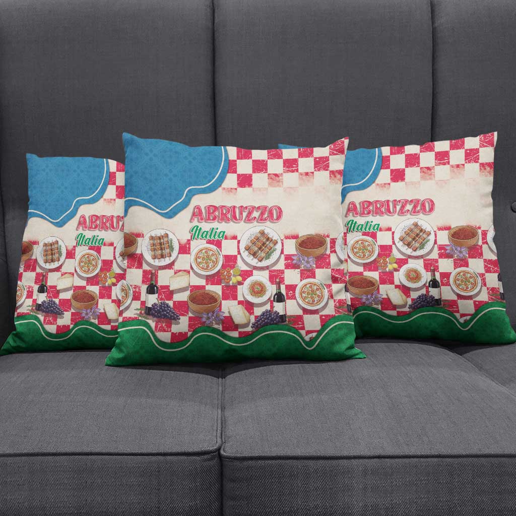 Italy Abruzzo Pillow Cover Specialty Flavors Retro Style