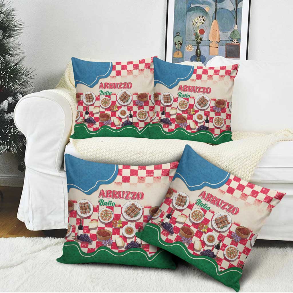 Italy Abruzzo Pillow Cover Specialty Flavors Retro Style
