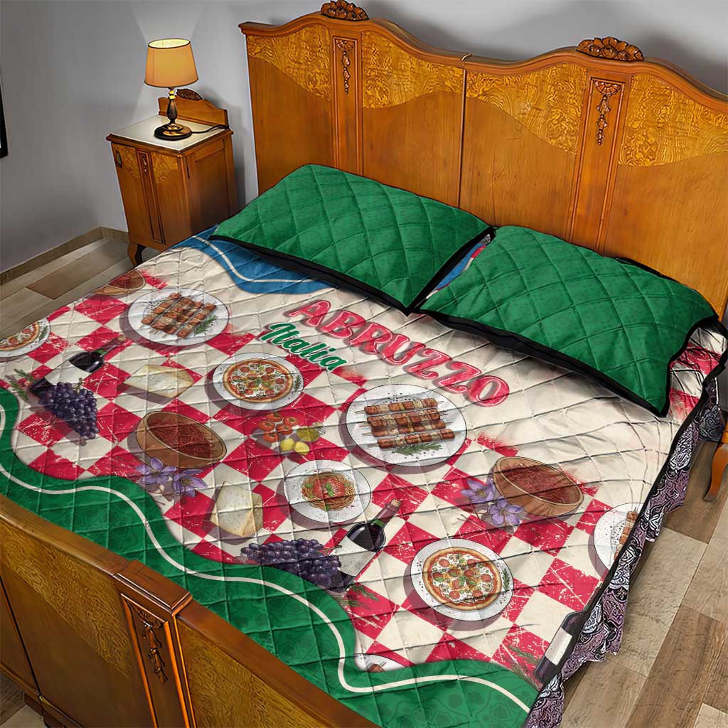 Italy Abruzzo Quilt Bed Set Specialty Flavors Retro Style