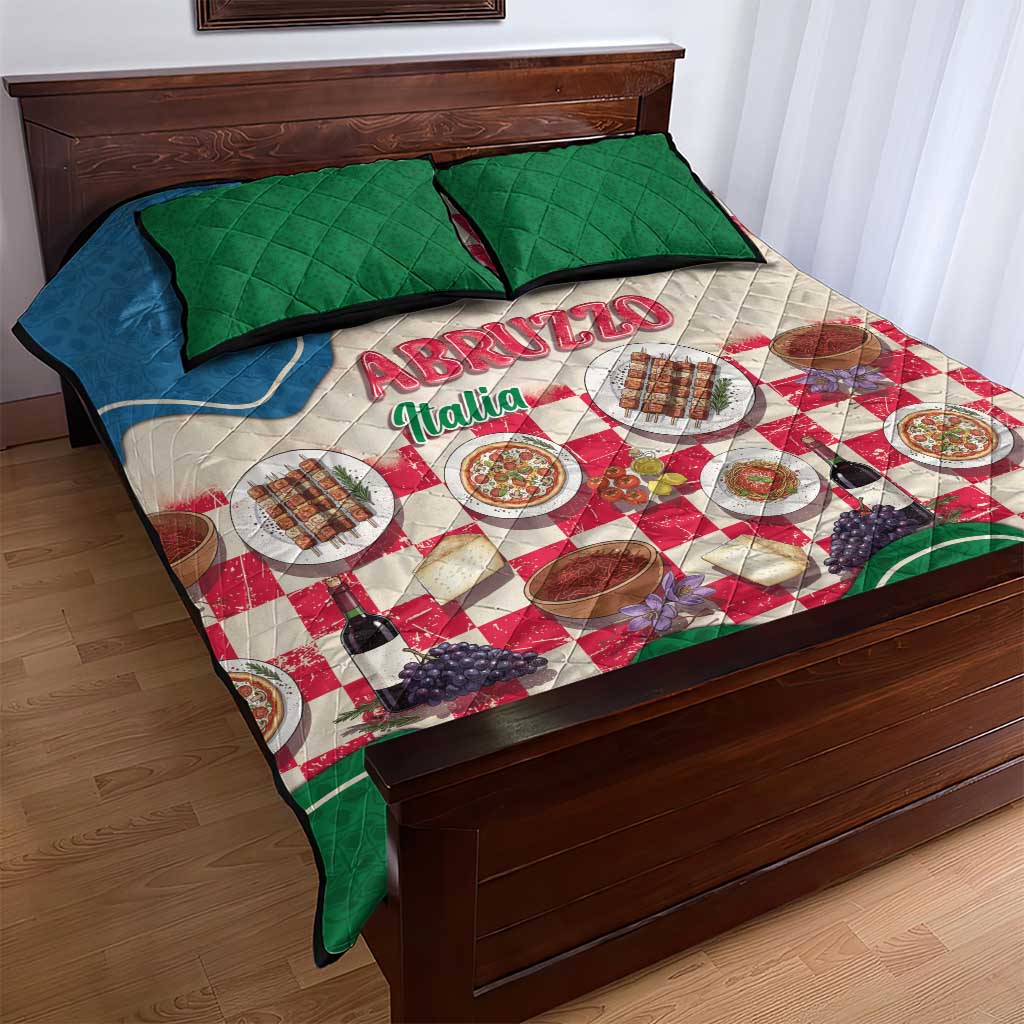 Italy Abruzzo Quilt Bed Set Specialty Flavors Retro Style