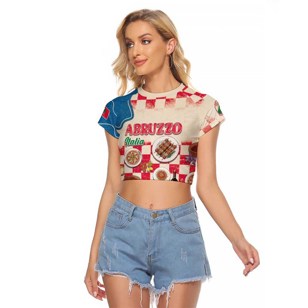 Italy Abruzzo Raglan Cropped T Shirt Specialty Flavors Retro Style