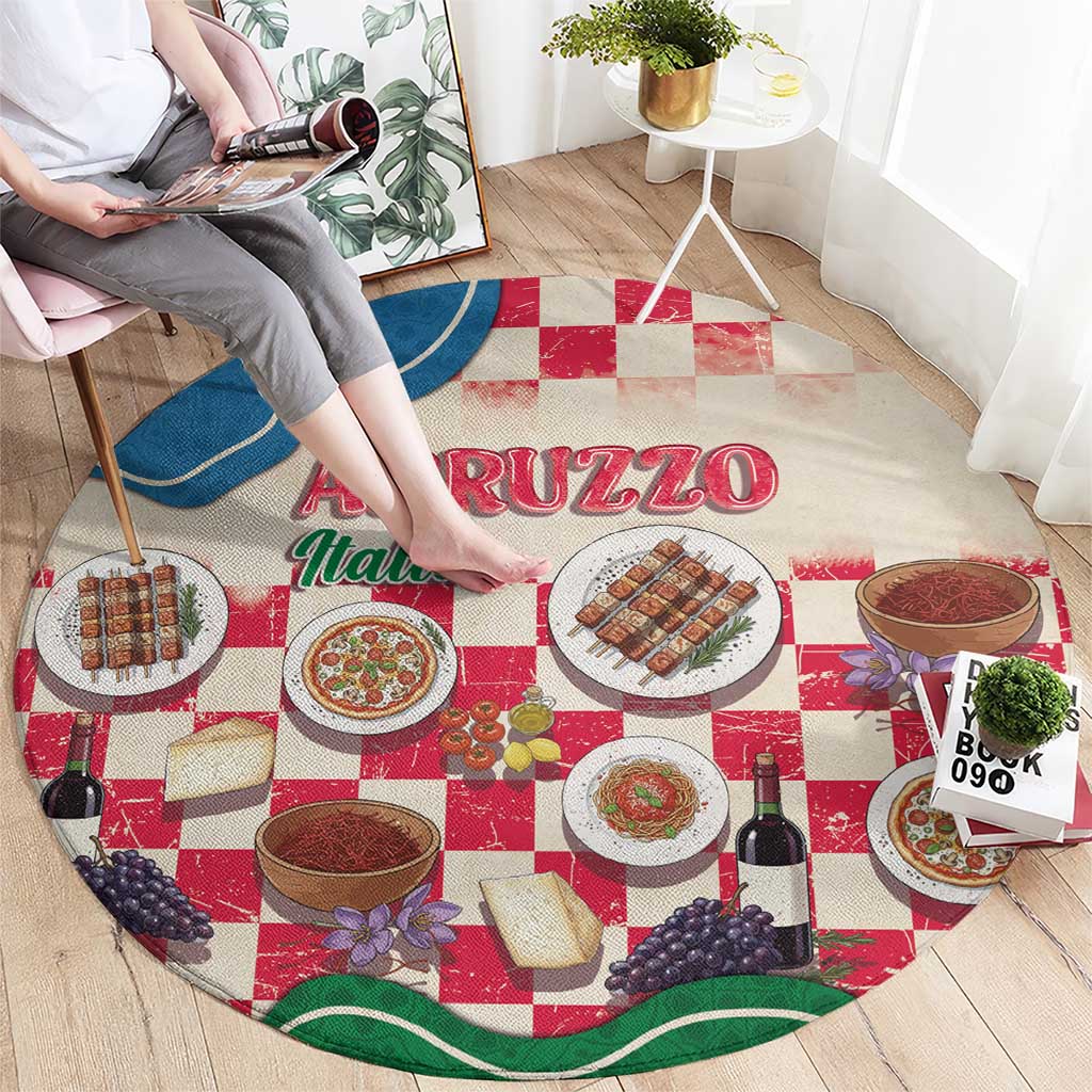 Italy Abruzzo Round Carpet Specialty Flavors Retro Style