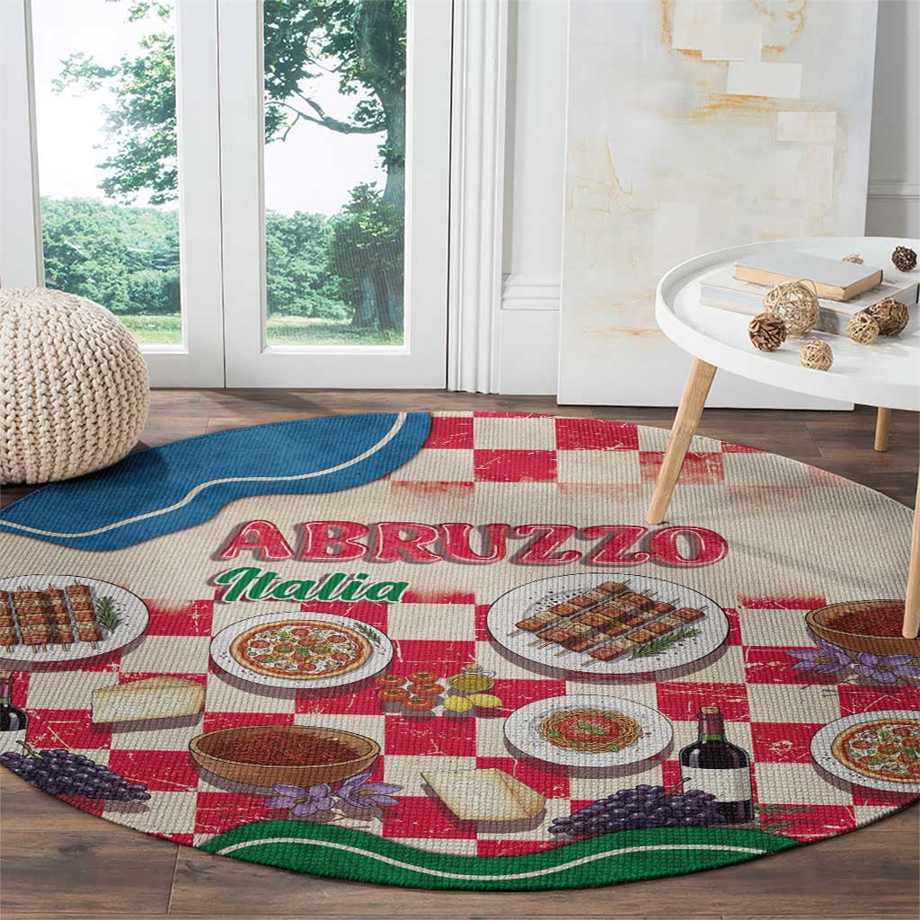 Italy Abruzzo Round Carpet Specialty Flavors Retro Style
